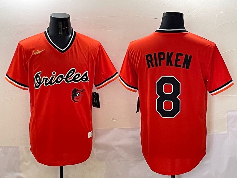 Men Baltimore Orioles #8 Ripken Orange Game 2025 Nike MLB Jersey style 50911->baltimore orioles->MLB Jersey